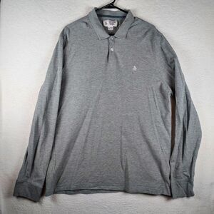 Original Penguin by Munsingwear Men’s Gray Long‑Sleeve Polo, Size XL – Classic F